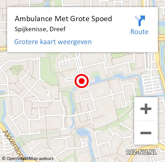 Locatie op kaart van de 112 melding: Ambulance Met Grote Spoed Naar Spijkenisse, Dreef op 1 juni 2018 16:37