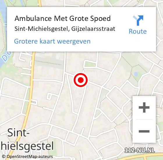 Locatie op kaart van de 112 melding: Ambulance Met Grote Spoed Naar Sint-Michielsgestel, Gijzelaarsstraat op 1 juni 2018 18:24