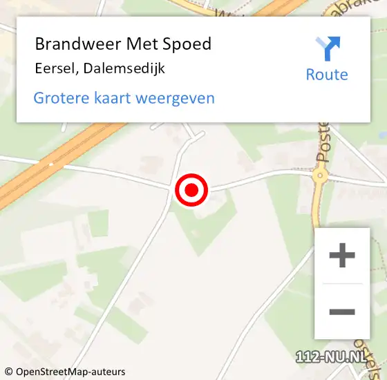 Locatie op kaart van de 112 melding: Brandweer Met Spoed Naar Eersel, Dalemsedijk op 1 juni 2018 20:07