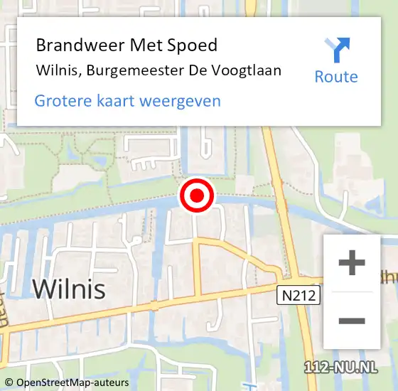 Locatie op kaart van de 112 melding: Brandweer Met Spoed Naar Wilnis, Burgemeester De Voogtlaan op 2 juni 2018 02:23