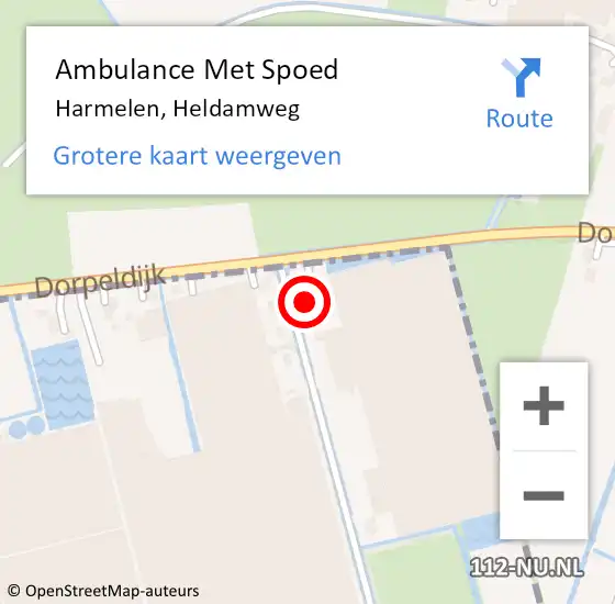 Locatie op kaart van de 112 melding: Ambulance Met Spoed Naar Harmelen, Heldamweg op 2 juni 2018 05:50