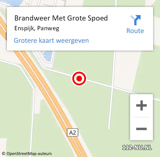 Locatie op kaart van de 112 melding: Brandweer Met Grote Spoed Naar Enspijk, Panweg op 2 juni 2018 08:25