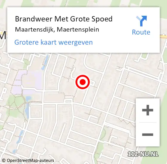 Locatie op kaart van de 112 melding: Brandweer Met Grote Spoed Naar Maartensdijk, Maertensplein op 2 juni 2018 14:06