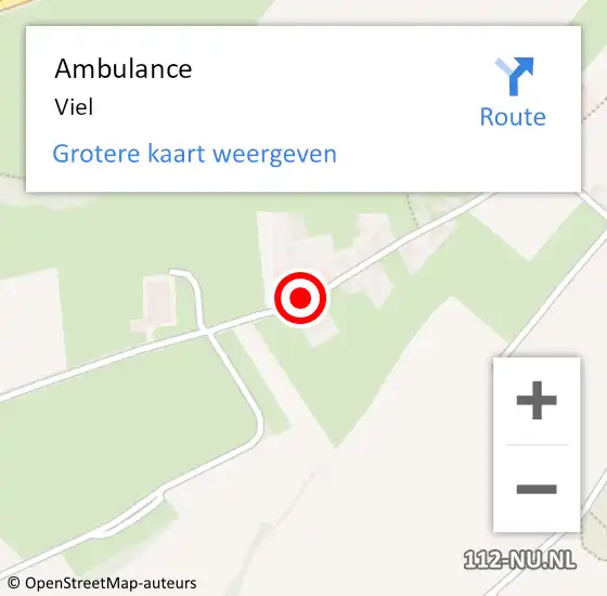 Locatie op kaart van de 112 melding: Ambulance Viel op 26 februari 2014 13:54