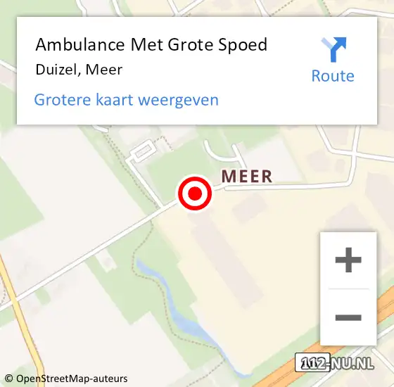 Locatie op kaart van de 112 melding: Ambulance Met Grote Spoed Naar Duizel, Meer op 2 juni 2018 18:31