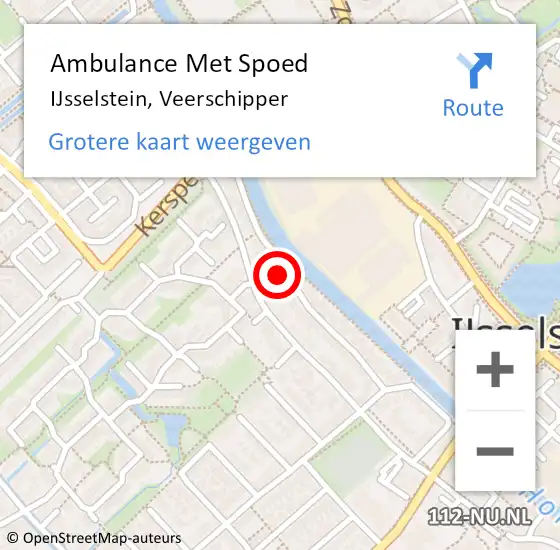 Locatie op kaart van de 112 melding: Ambulance Met Spoed Naar IJsselstein, Veerschipper op 3 juni 2018 02:25