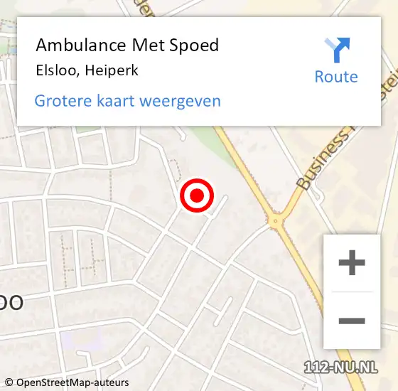 Locatie op kaart van de 112 melding: Ambulance Met Spoed Naar Elsloo, Heiperk op 26 februari 2014 14:48