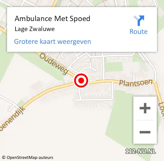 Locatie op kaart van de 112 melding: Ambulance Met Spoed Naar Lage Zwaluwe op 3 juni 2018 11:29