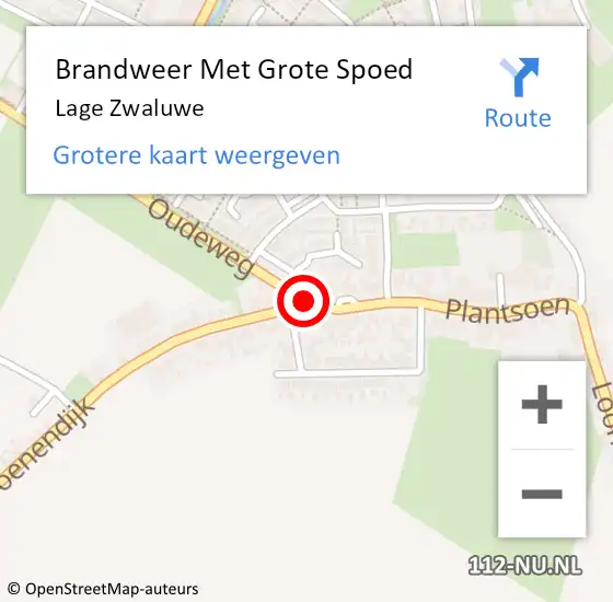 Locatie op kaart van de 112 melding: Brandweer Met Grote Spoed Naar Lage Zwaluwe op 3 juni 2018 11:33