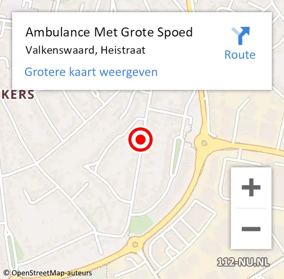 Locatie op kaart van de 112 melding: Ambulance Met Grote Spoed Naar Valkenswaard, Heistraat op 3 juni 2018 13:43