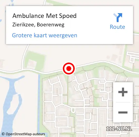 Locatie op kaart van de 112 melding: Ambulance Met Spoed Naar Zierikzee, Boerenweg op 3 juni 2018 16:32