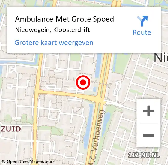 Locatie op kaart van de 112 melding: Ambulance Met Grote Spoed Naar Nieuwegein, Kloosterdrift op 3 juni 2018 20:07