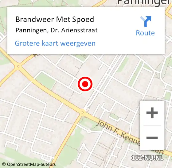 Locatie op kaart van de 112 melding: Brandweer Met Spoed Naar Panningen, Dr. Ariensstraat op 3 juni 2018 22:37