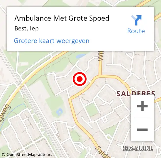 Locatie op kaart van de 112 melding: Ambulance Met Grote Spoed Naar Best, Iep op 4 juni 2018 09:47