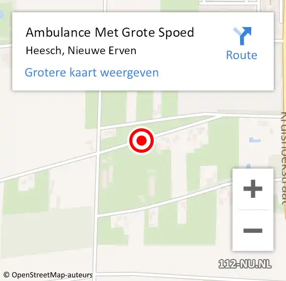 Locatie op kaart van de 112 melding: Ambulance Met Grote Spoed Naar Heesch, Nieuwe Erven op 4 juni 2018 10:06