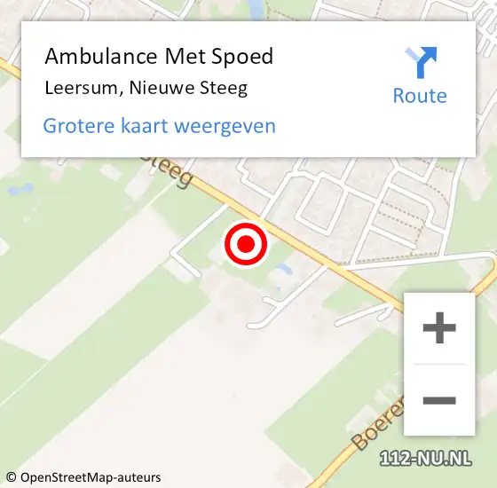 Locatie op kaart van de 112 melding: Ambulance Met Spoed Naar Leersum, Nieuwe Steeg op 4 juni 2018 11:14