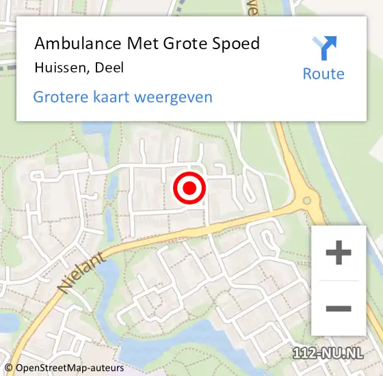 Locatie op kaart van de 112 melding: Ambulance Met Grote Spoed Naar Huissen, Deel op 4 juni 2018 22:57