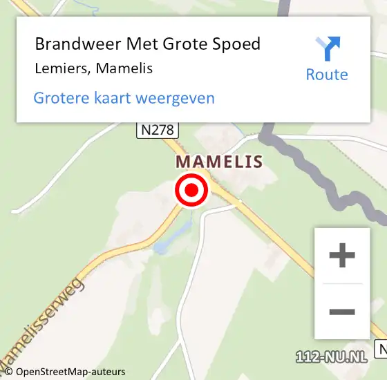 Locatie op kaart van de 112 melding: Brandweer Met Grote Spoed Naar Lemiers, Mamelis op 5 juni 2018 01:28