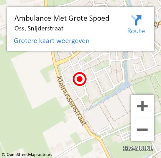 Locatie op kaart van de 112 melding: Ambulance Met Grote Spoed Naar Oss, Snijderstraat op 5 juni 2018 01:54