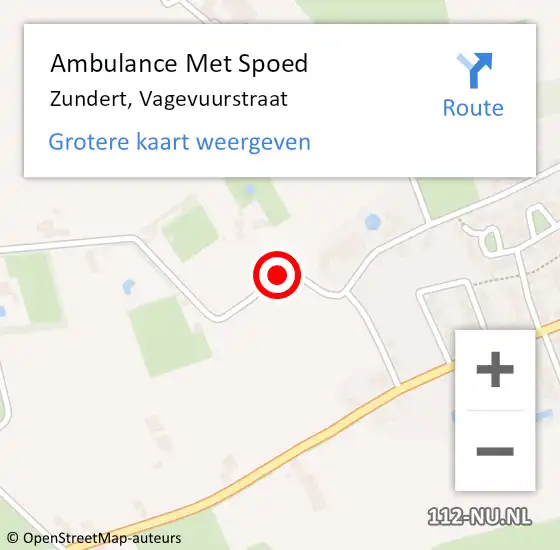 Locatie op kaart van de 112 melding: Ambulance Met Spoed Naar Zundert, Vagevuurstraat op 5 juni 2018 09:24