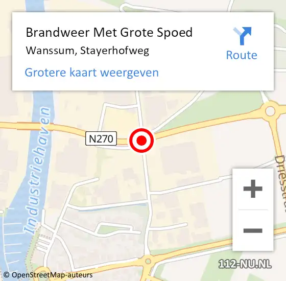 Locatie op kaart van de 112 melding: Brandweer Met Grote Spoed Naar Wanssum, Stayerhofweg op 5 juni 2018 10:38