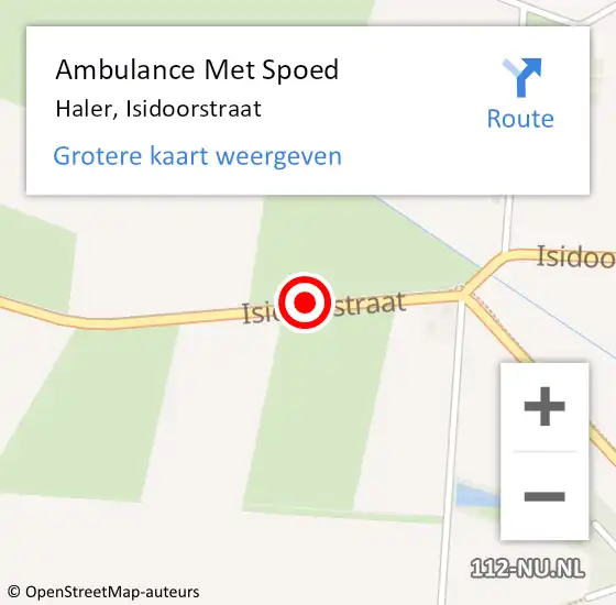 Locatie op kaart van de 112 melding: Ambulance Met Spoed Naar Haler, Isidoorstraat op 5 juni 2018 10:49