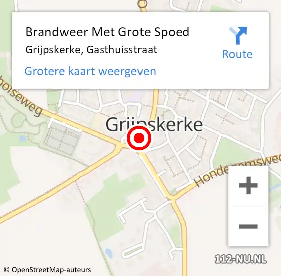 Locatie op kaart van de 112 melding: Brandweer Met Grote Spoed Naar Grijpskerke, Gasthuisstraat op 5 juni 2018 14:26