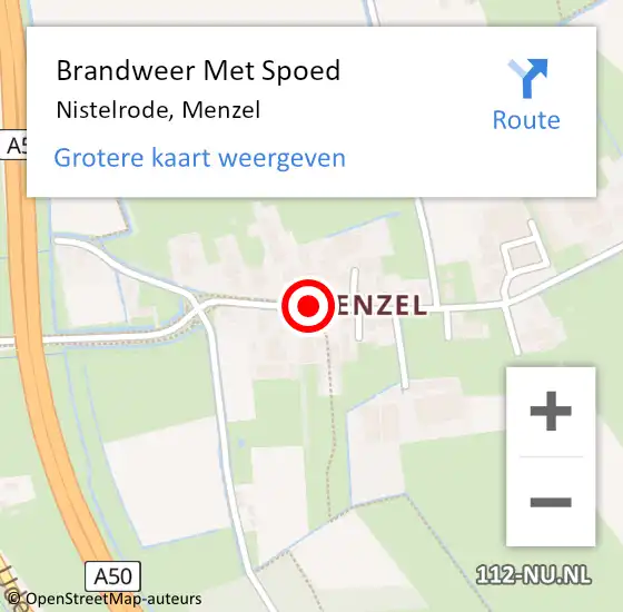 Locatie op kaart van de 112 melding: Brandweer Met Spoed Naar Nistelrode, Menzel op 5 juni 2018 20:44