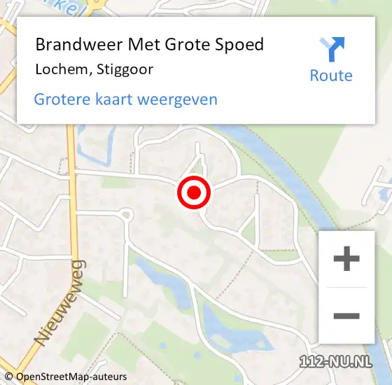 Locatie op kaart van de 112 melding: Brandweer Met Grote Spoed Naar Lochem, Stiggoor op 6 juni 2018 02:17