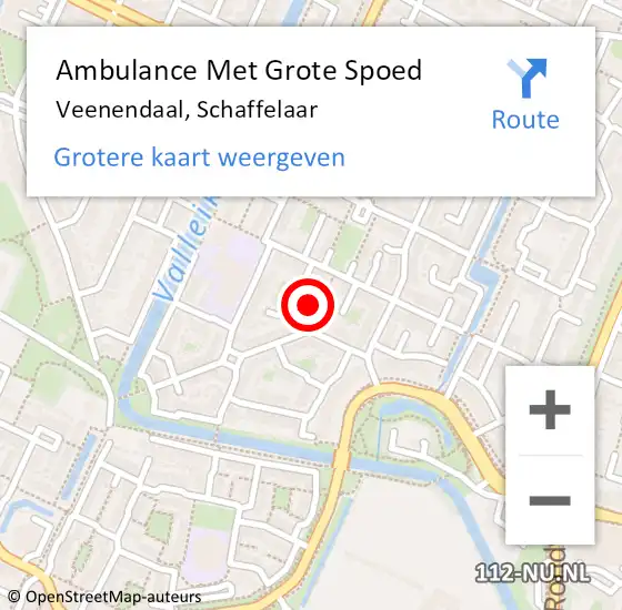 Locatie op kaart van de 112 melding: Ambulance Met Grote Spoed Naar Veenendaal, Schaffelaar op 6 juni 2018 05:05