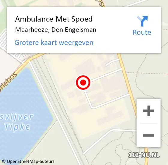 Locatie op kaart van de 112 melding: Ambulance Met Spoed Naar Maarheeze, Den Engelsman op 6 juni 2018 10:43