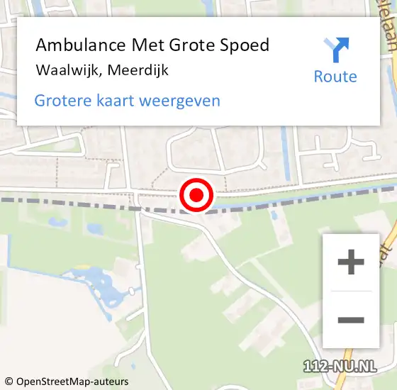 Locatie op kaart van de 112 melding: Ambulance Met Grote Spoed Naar Waalwijk, Meerdijk op 6 juni 2018 18:31