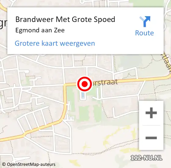 Locatie op kaart van de 112 melding: Brandweer Met Grote Spoed Naar Egmond aan Zee op 7 juni 2018 00:34