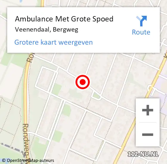 Locatie op kaart van de 112 melding: Ambulance Met Grote Spoed Naar Veenendaal, Bergweg op 7 juni 2018 07:37