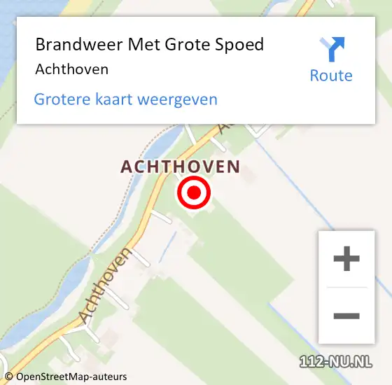 Locatie op kaart van de 112 melding: Brandweer Met Grote Spoed Naar Achthoven op 7 juni 2018 09:24