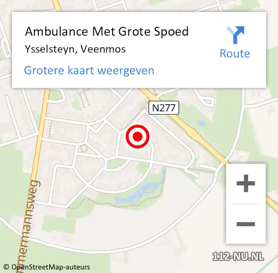 Locatie op kaart van de 112 melding: Ambulance Met Grote Spoed Naar Ysselsteyn, Veenmos op 7 juni 2018 13:40