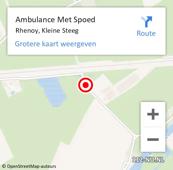Locatie op kaart van de 112 melding: Ambulance Met Spoed Naar Rhenoy, Kleine Steeg op 7 juni 2018 14:19