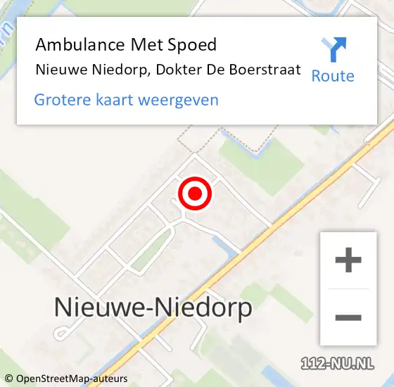 Locatie op kaart van de 112 melding: Ambulance Met Spoed Naar Nieuwe Niedorp, Dokter de Boerstraat op 7 juni 2018 16:53