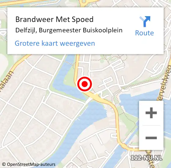 Locatie op kaart van de 112 melding: Brandweer Met Spoed Naar Delfzijl, Burgemeester Buiskoolplein op 27 februari 2014 06:18