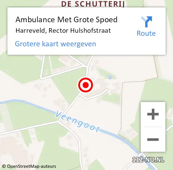 Locatie op kaart van de 112 melding: Ambulance Met Grote Spoed Naar Harreveld, Rector Hulshofstraat op 7 juni 2018 20:24