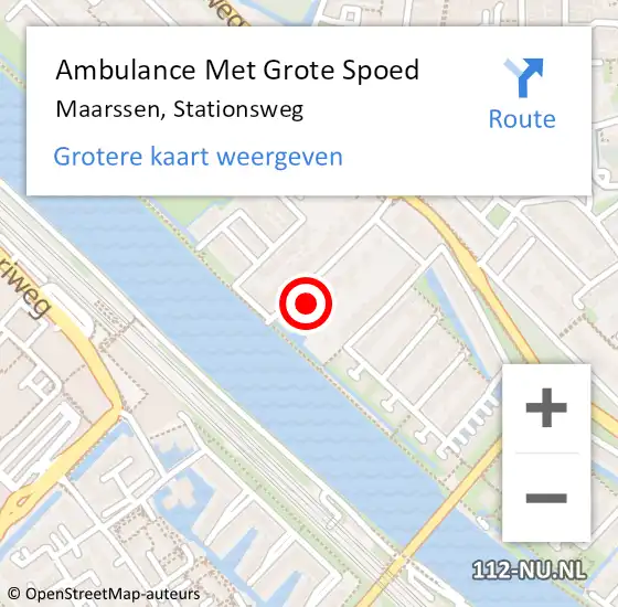 Locatie op kaart van de 112 melding: Ambulance Met Grote Spoed Naar Maarssen, Stationsweg op 8 juni 2018 00:05