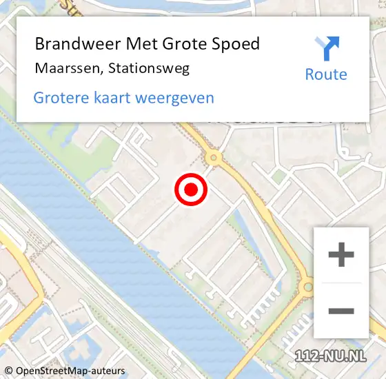 Locatie op kaart van de 112 melding: Brandweer Met Grote Spoed Naar Maarssen, Stationsweg op 8 juni 2018 00:17
