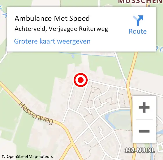 Locatie op kaart van de 112 melding: Ambulance Met Spoed Naar Achterveld, Verjaagde Ruiterweg op 8 juni 2018 07:26