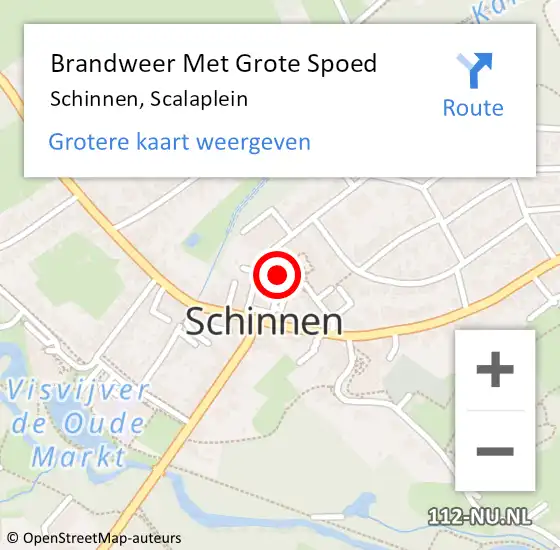 Locatie op kaart van de 112 melding: Brandweer Met Grote Spoed Naar Schinnen, Scalaplein op 8 juni 2018 09:18