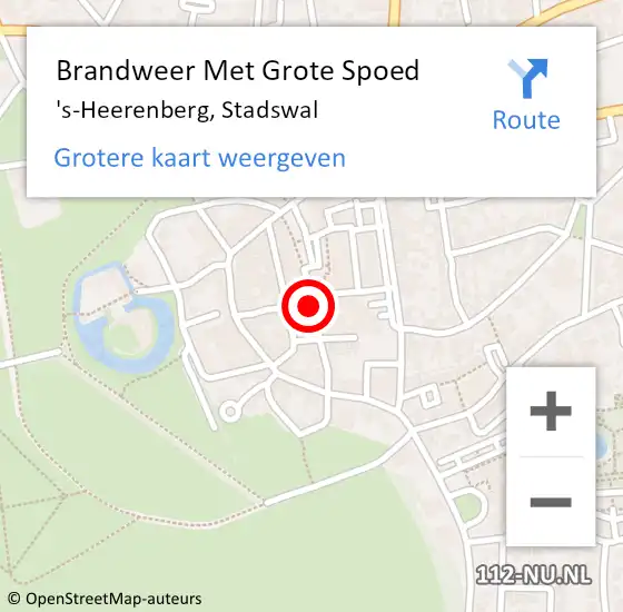 Locatie op kaart van de 112 melding: Brandweer Met Grote Spoed Naar 's-Heerenberg, Stadswal op 8 juni 2018 13:12