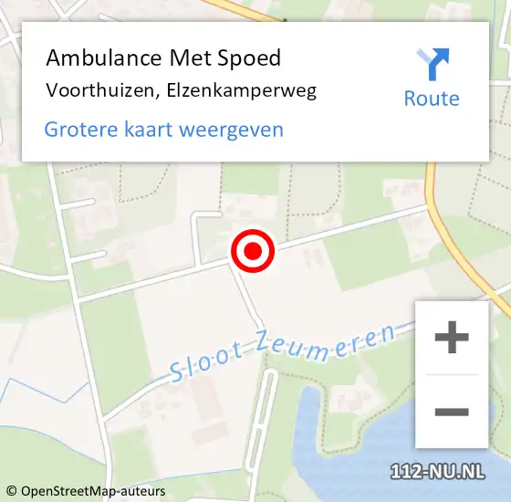 Locatie op kaart van de 112 melding: Ambulance Met Spoed Naar Voorthuizen, Elzenkamperweg op 9 juni 2018 05:44