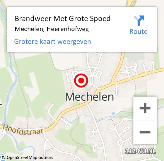 Locatie op kaart van de 112 melding: Brandweer Met Grote Spoed Naar Mechelen, Heerenhofweg op 9 juni 2018 06:59