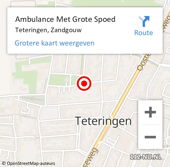 Locatie op kaart van de 112 melding: Ambulance Met Grote Spoed Naar Teteringen, Zandgouw op 9 juni 2018 15:43