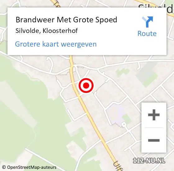 Locatie op kaart van de 112 melding: Brandweer Met Grote Spoed Naar Silvolde, Kloosterhof op 9 juni 2018 15:48