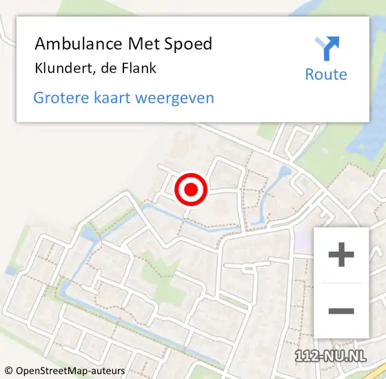 Locatie op kaart van de 112 melding: Ambulance Met Spoed Naar Klundert, de Flank op 9 juni 2018 16:29